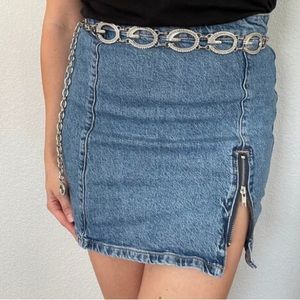 RARE VINTAGE SILVER GUESS CHAIN BELT adjustable sizing 90s Y2K style